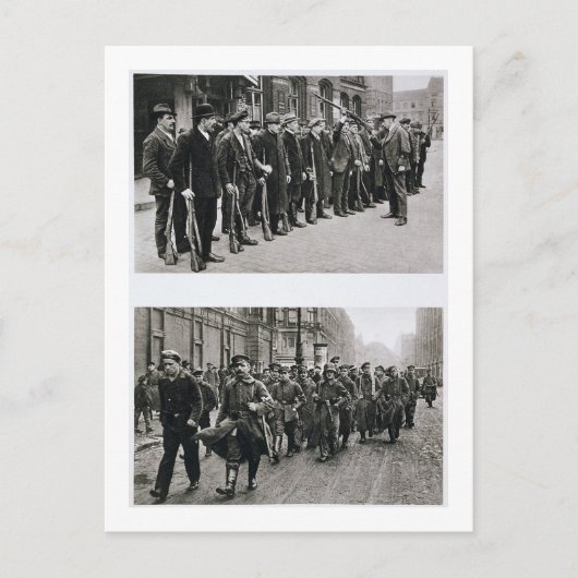 Rooster van de Spartacisten (top) Revolutionair Briefkaart (Voorkant)