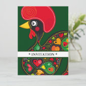 Rooster van de uitnodiging van Barcelos Nr 02 (Staand voorkant)