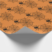 Rooster van gesmolten spin- en webhalloween cadeaupapier (Hoek)