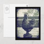 rooster van glas briefkaart (Voorkant / Achterkant)