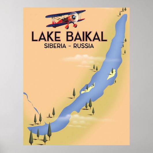 Rooster van het Baikal Siberia-Russische reisposte Poster (Voorkant)