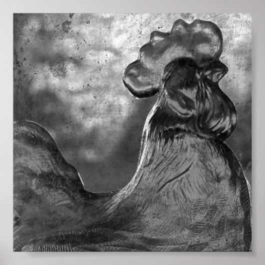 rooster van het Poster van glas (Voorkant)