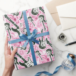 Rooster van het roos van tieners cadeaupapier