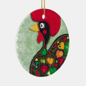 Rooster van Portugal Keramisch Ornament (Rechts)