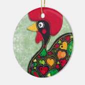 Rooster van Portugal Keramisch Ornament (Links)