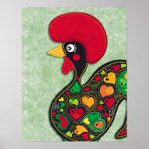 Rooster van Portugal Poster