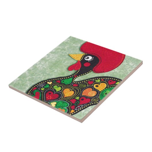 Rooster van Portugal Tegeltje (Zijkant)