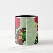 Rooster van Portugal Tweekleurige Koffiemok (Center)