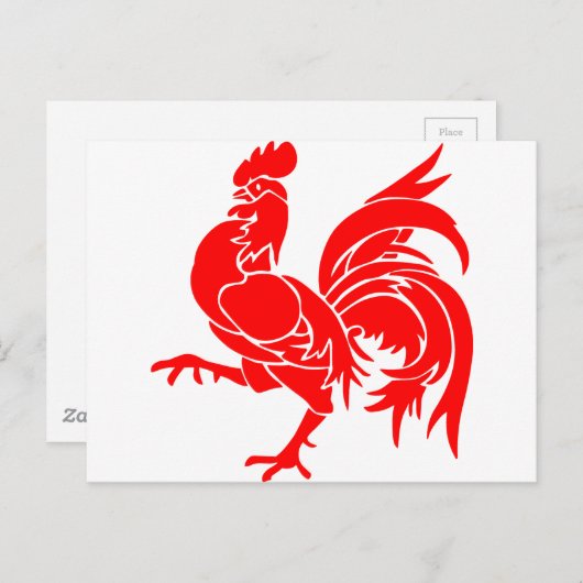 Rooster van Wallonië. Briefkaart (Voorkant / Achterkant)
