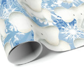 Rooster van witte olifant met kerstfeest cadeaupapier (Rol Hoek)