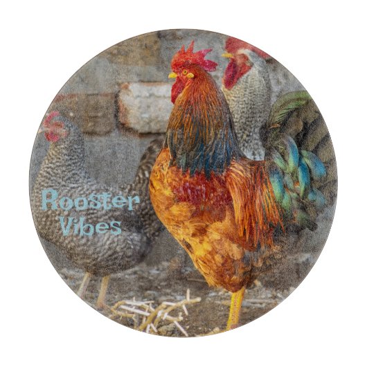 Rooster Vibes Farm Life Snijplank (Voorkant)