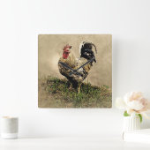  Rooster Vierkante Klok (Huis)