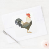 Rooster Vierkante Sticker (Envelop)