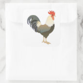 Rooster Vierkante Sticker (Tas)