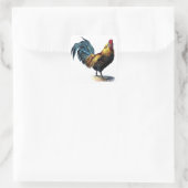  rooster vierkante sticker (Tas)