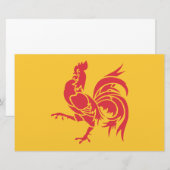 Rooster (vlag Wallonië) Briefpapier (Voorkant / Achterkant)
