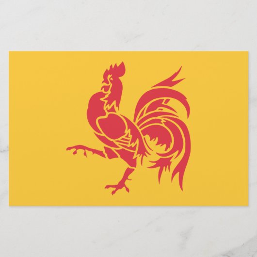 Rooster (vlag Wallonië) Briefpapier (Voorkant)