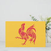 Rooster (vlag Wallonië) Briefpapier (Staand voorkant)