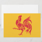Rooster (vlag Wallonië) Briefpapier (Voorkant / Achterkant)