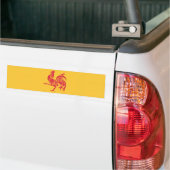 Rooster (vlag Wallonië) Bumpersticker (Op Truck)