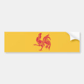 Rooster (vlag Wallonië) Bumpersticker (Voorkant)