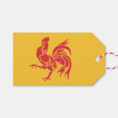 Rooster (vlag Wallonië) Cadeaulabel (Voorkant (Horizontaal))