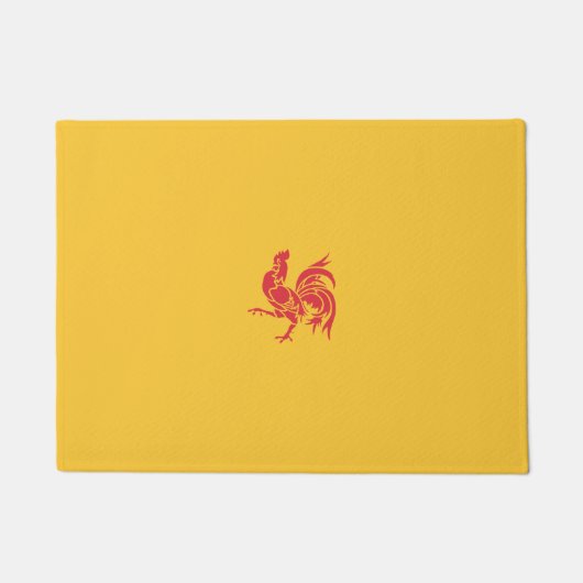 Rooster (vlag Wallonië) Deurmat (Voorkant)