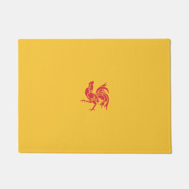 Rooster (vlag Wallonië) Deurmat (Voorkant)