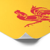 Rooster (vlag Wallonië) Poster (Hoek)