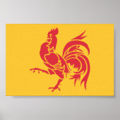 Rooster (vlag Wallonië) Poster (Voorkant)