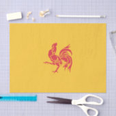 Rooster (vlag Wallonië) Tissuepapier (Craft)