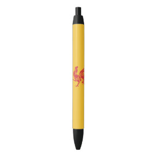 Rooster (vlag Wallonië) Zwarte Inkt Pen