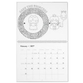 rooster voor het kleurboek kalender (Feb 2027)