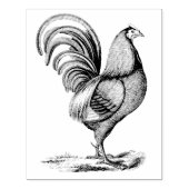 Rooster voor rechter rubberen kunststempel Rubberstempel (Afrduk)