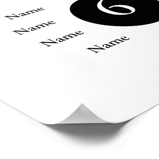 Rooster voor zwarte en witte bruiloft poster (Hoek)