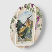Rooster-wandklok Grote Klok (Hoek)