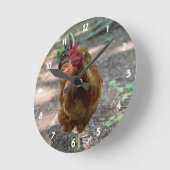 Rooster-wandklok Ronde Klok (Hoek)