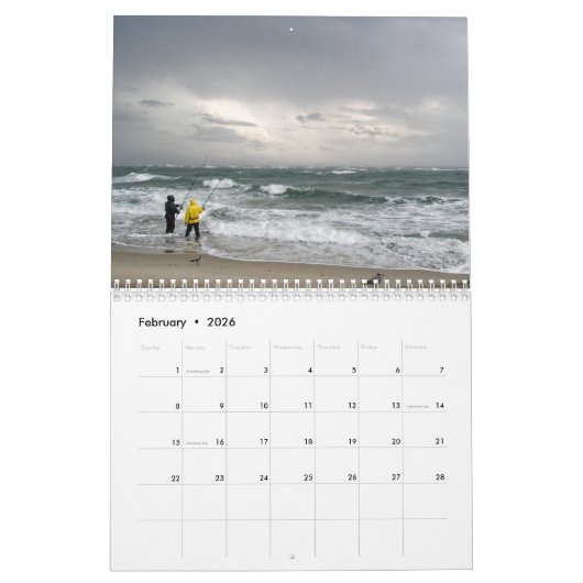 Rooster - WAT ZIET HET SURF VISHERMAN Kalender (Feb 2026)
