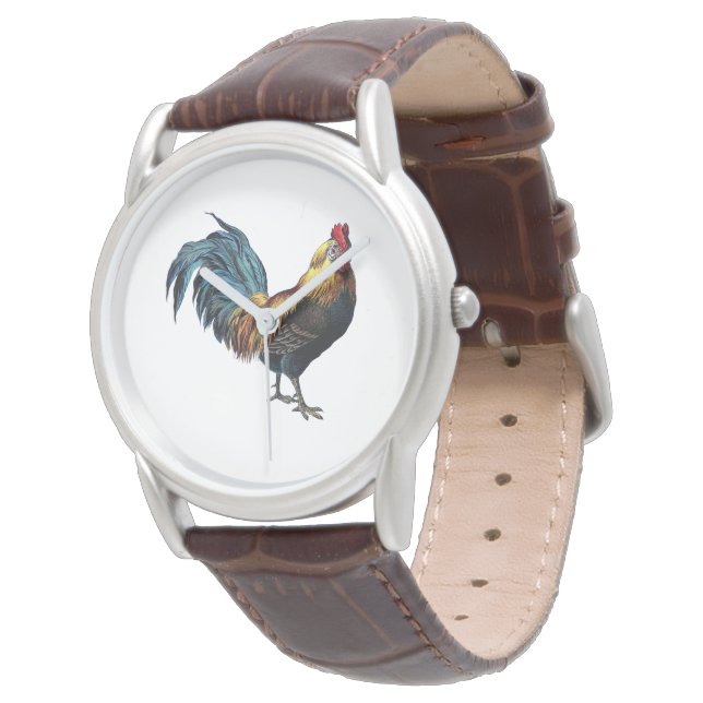Rooster Watch Horloge (Gekanteld)