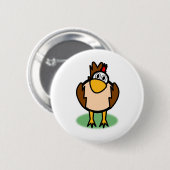 Rooster Watching Ronde Button 5,7 Cm (Voorkant /achterkant)