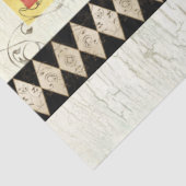 Rooster-Waterverf Rustic Harlequin Wood Ontvlechti Tissuepapier (Detail)