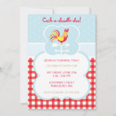 Rooster Weather Vane Birthday Uitnodiging (Voorkant)
