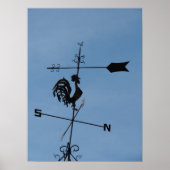 Rooster Weather Vane Poster (Voorkant)
