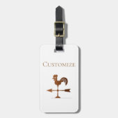 Rooster Weathervane Thunder_Cove Bagagelabel (Voorkant verticaal)