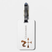 Rooster Weathervane Thunder_Cove Bagagelabel (Achterkant verticaal)
