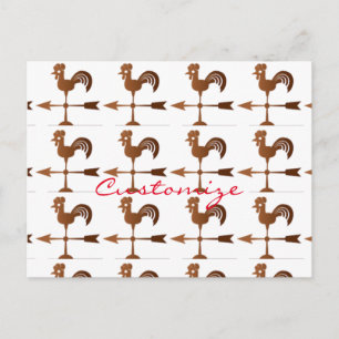 Rooster Weathervane Thunder_Cove Briefkaart
