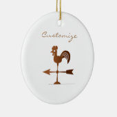 Rooster Weathervane Thunder_Cove Keramisch Ornament (Rechts)
