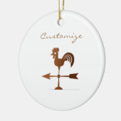 Rooster Weathervane Thunder_Cove Keramisch Ornament (Links)
