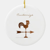 Rooster Weathervane Thunder_Cove Keramisch Ornament (Achterkant)