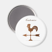Rooster Weathervane Thunder_Cove Magneet (Voorkant / Achterkant)